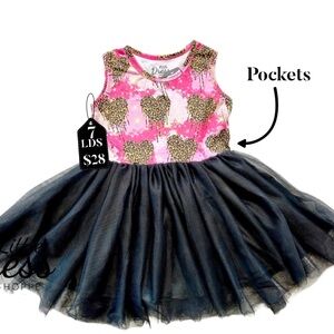 Dresses Pink Leopard Print Tulle Dress